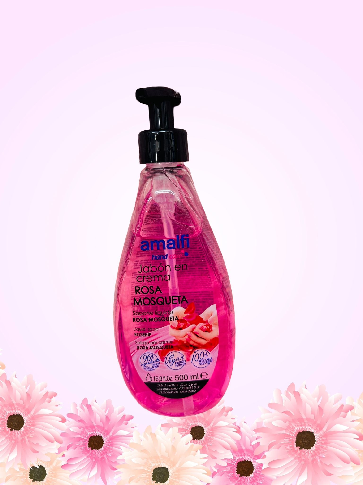 Sapone mani Amalfi Rosa Mosqueta da 500ml