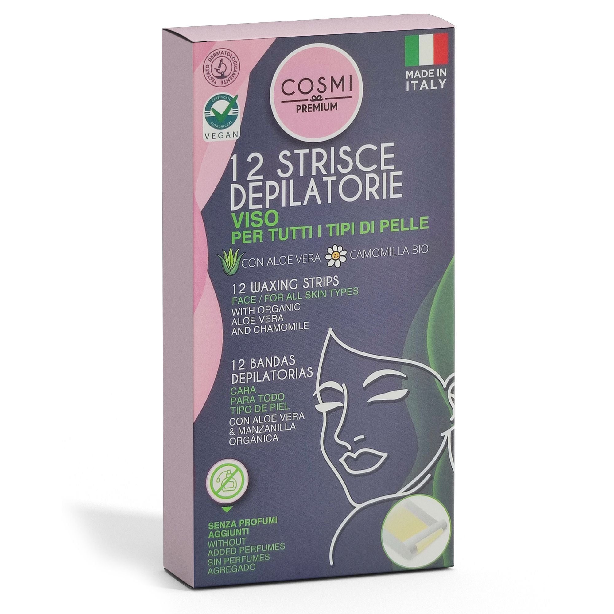 COSMI strisce depilatorie viso 12pz