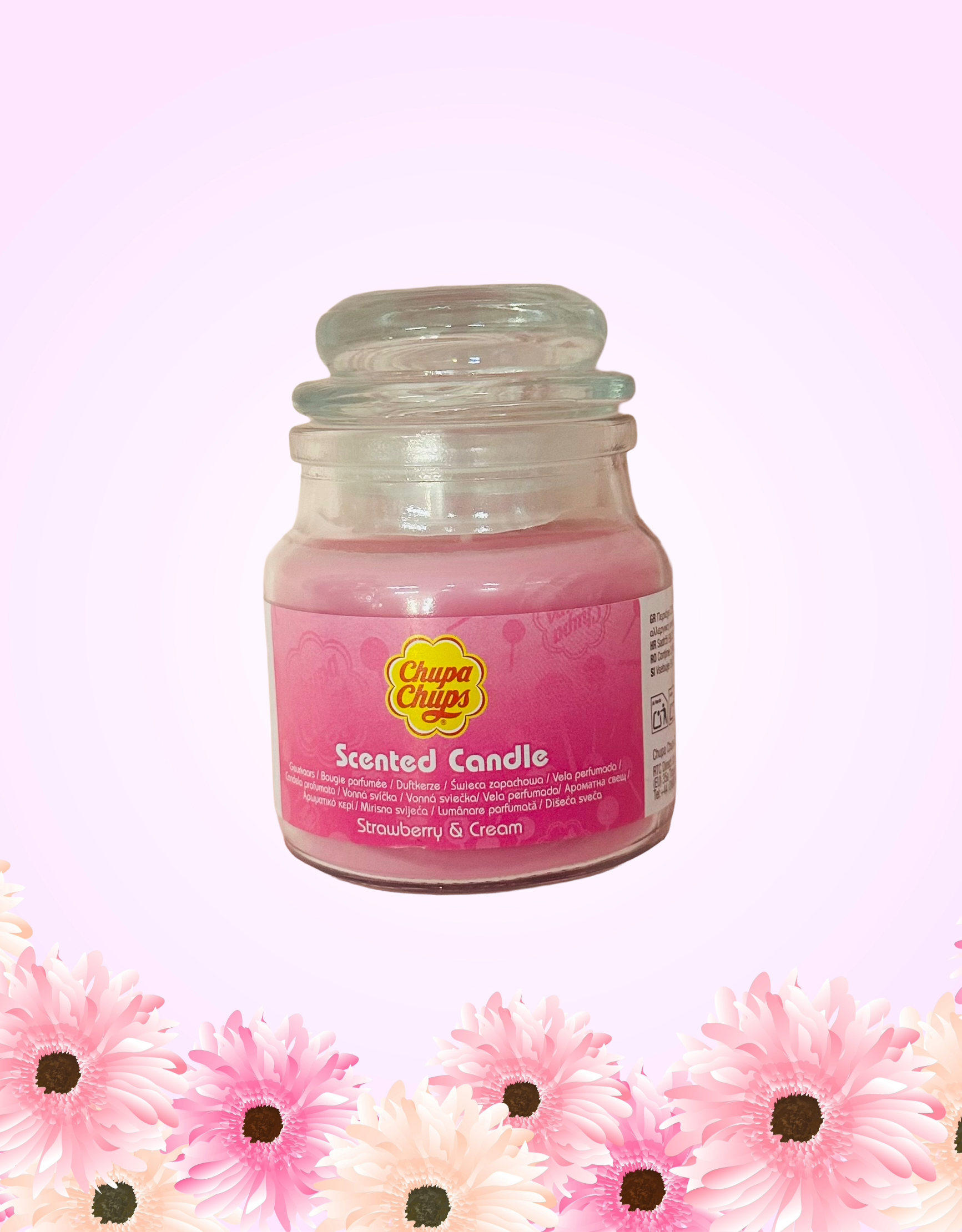 Candela Chupa Chups gusto Panna e Fragola