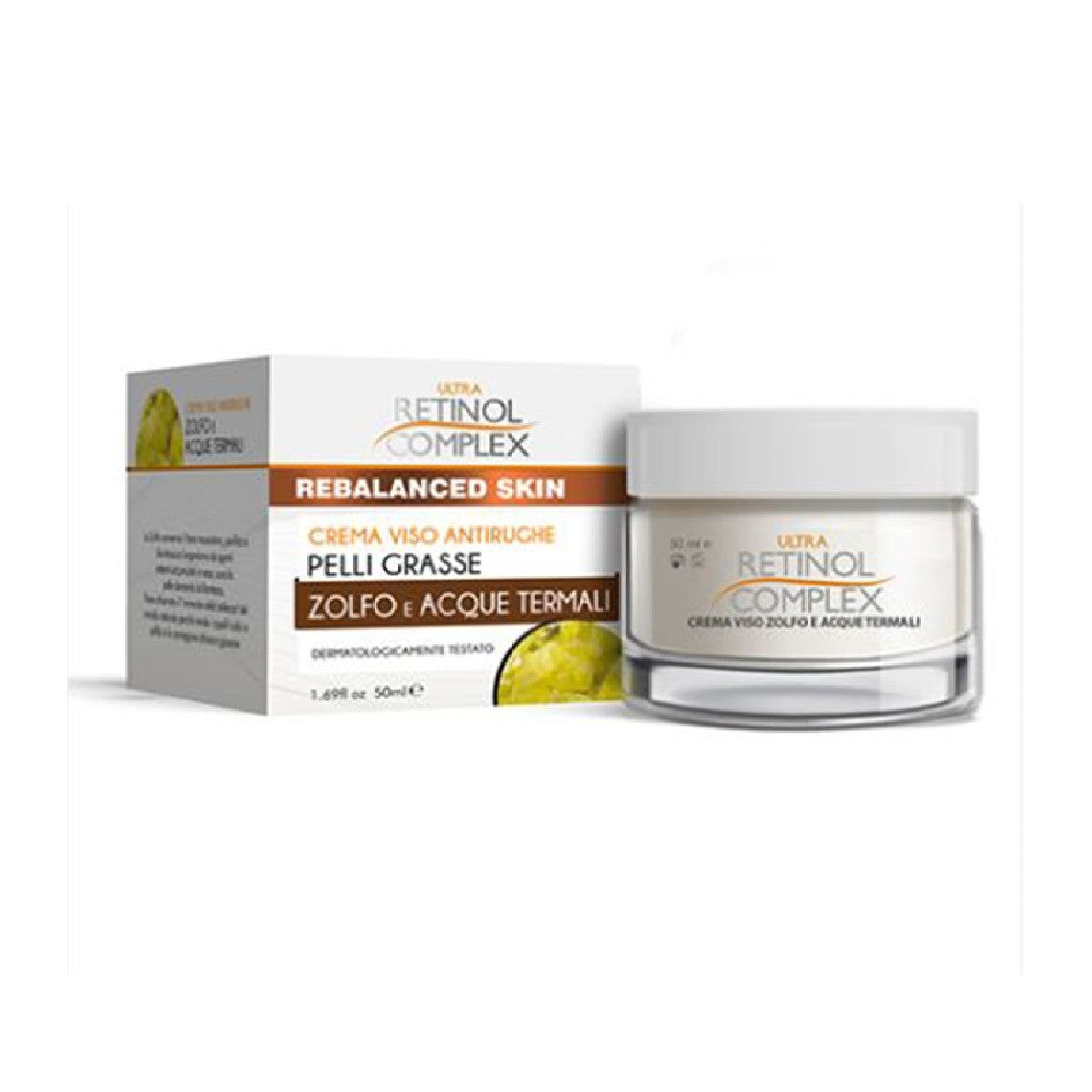 Crema viso al zolfo e acqua termali pelli grasse 50Ml