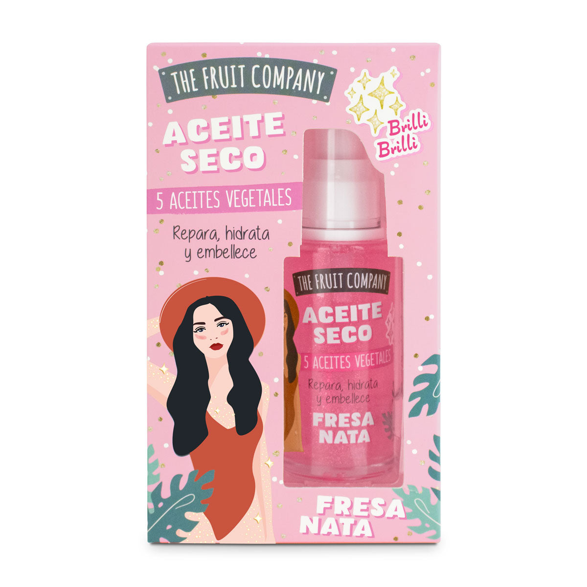 Olio secco Gliterato alla fragola 50 ml TFC